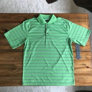 ‼️Pebble Beach Gold Polo Green Stripe Size Sm